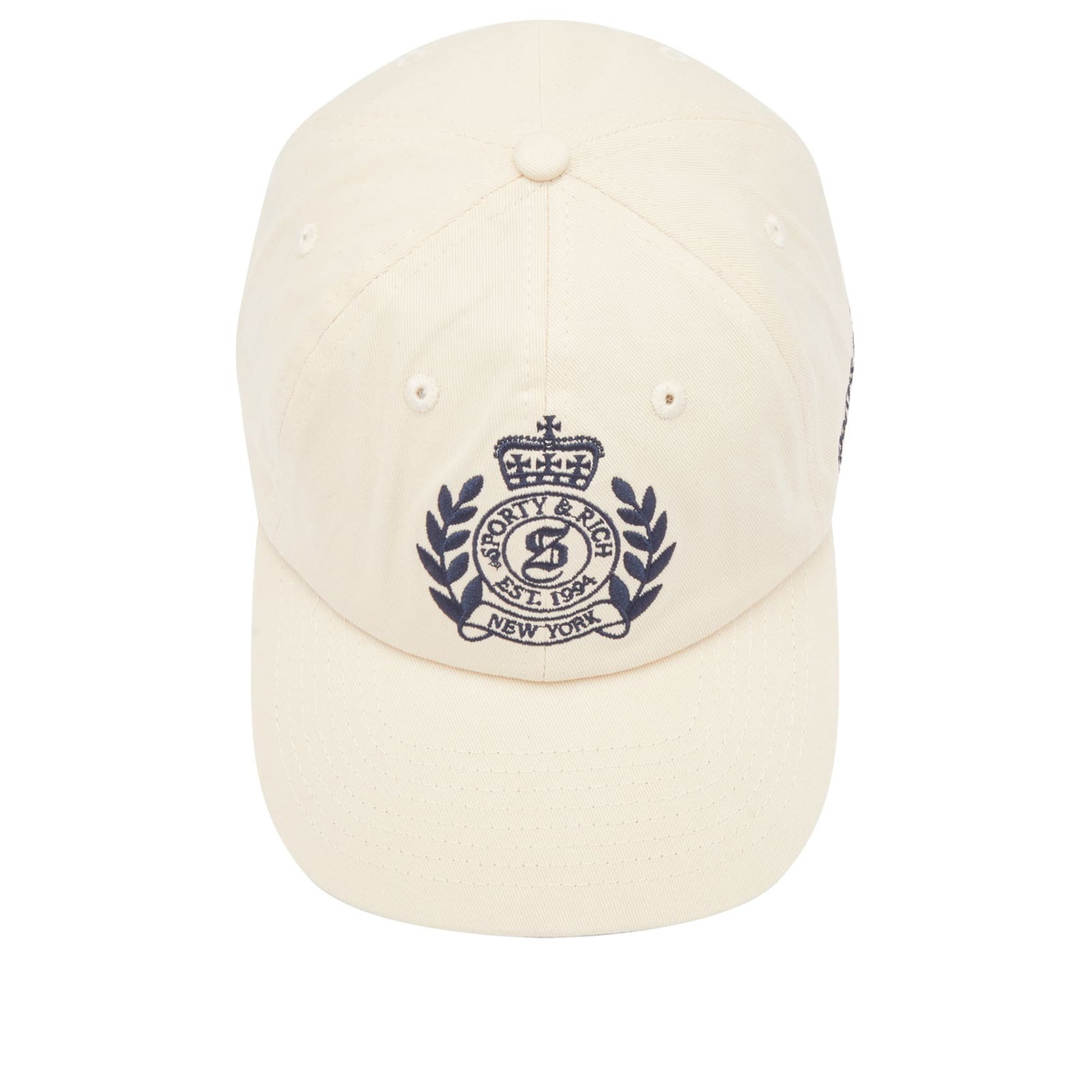 Sporty & Rich Women's H&W Crest Hat in Cream 