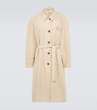 Miu Miu Logo cotton gabardine trench coat
