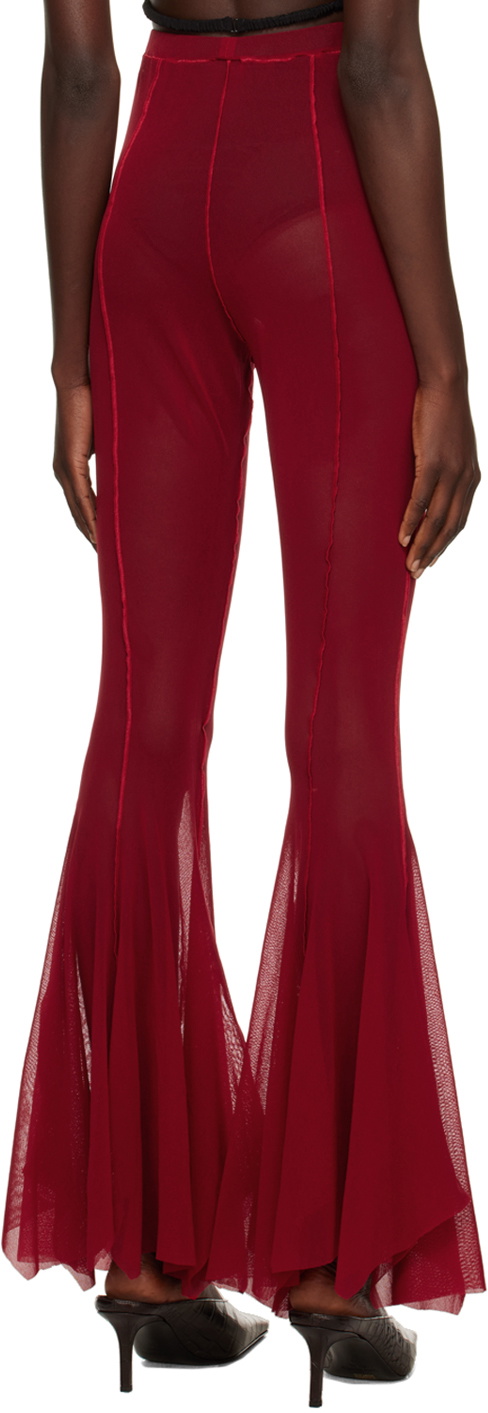 Feben Red Flare Trousers