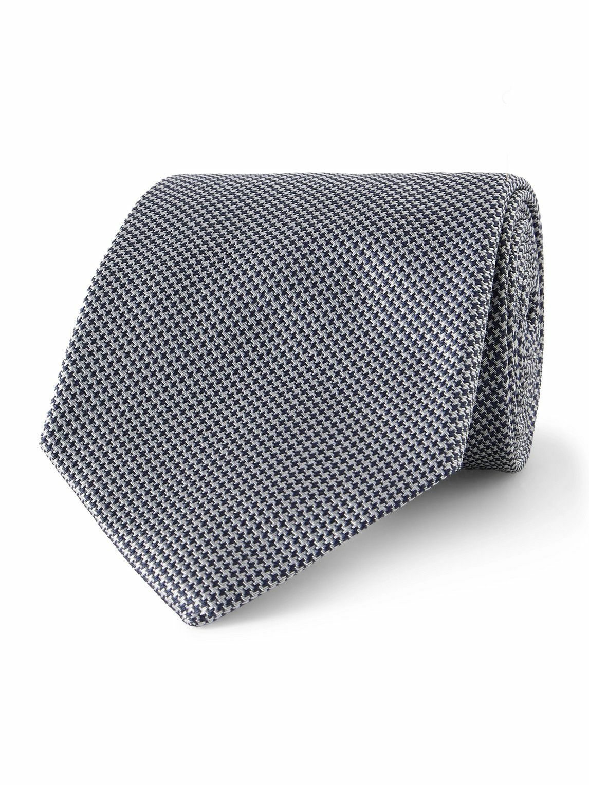 Anderson & Sheppard - 9cm Puppytooth Silk-Jacquard Tie
