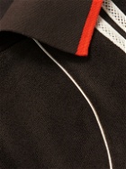 adidas Consortium - Wales Bonner Logo-Embroidered Striped Cotton-Blend Fleece Sweatshirt - Brown