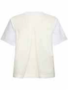 SACAI Cotton Jersey & Nylon Twill T-shirt