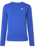 DISTRICT VISION - Logo-Print Stretch-Jersey T-Shirt - Blue