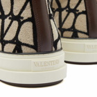 Valentino Men's V Logo High Top Sneakers in Natural/Fondant/Ivory