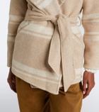Marant Etoile Brea striped wrap coat