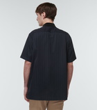 Sacai - Striped twill bowling shirt