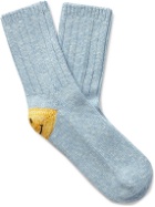 KAPITAL - Intarsia Cotton-Blend Socks - Blue