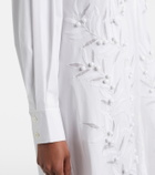 Carolina Herrera Embroidered cotton-blend gown