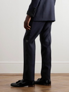 TOM FORD - Straight-Leg Wool and Silk-Blend Tuxedo Trousers - Blue