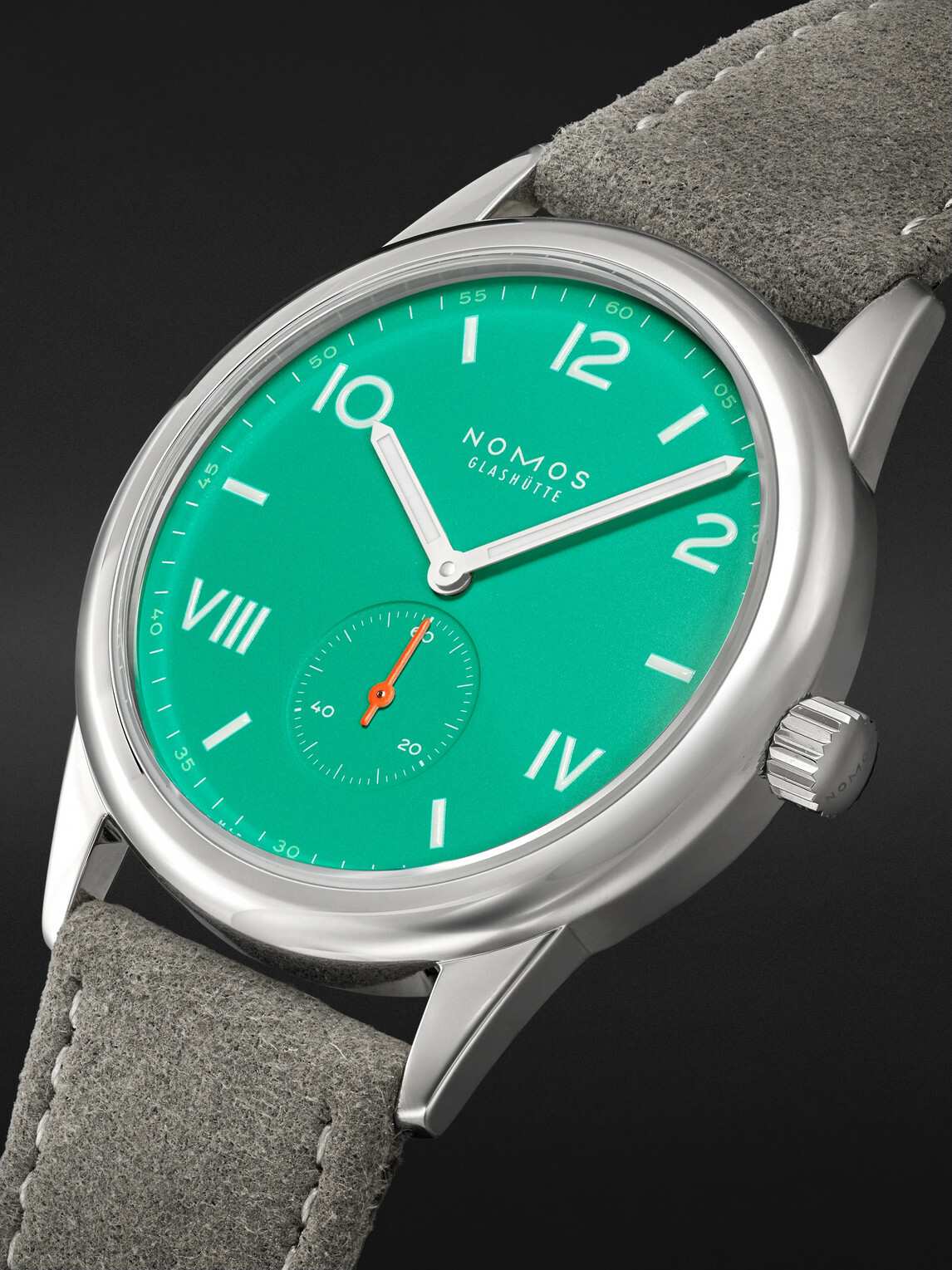 NOMOS Glashütte - Club Campus 38.5 Hand-Wound Stainless Steel and Alcantara® Watch, Ref. No. 726.GB