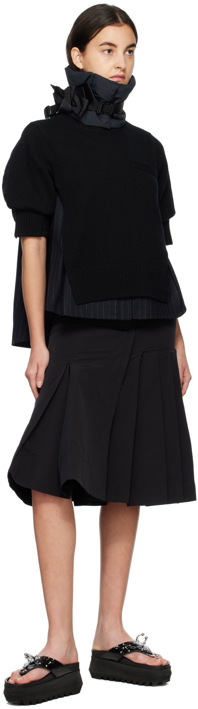 Sacai ZIP Suiting Skirt Pleated long skirt 21-05651 khaki 1