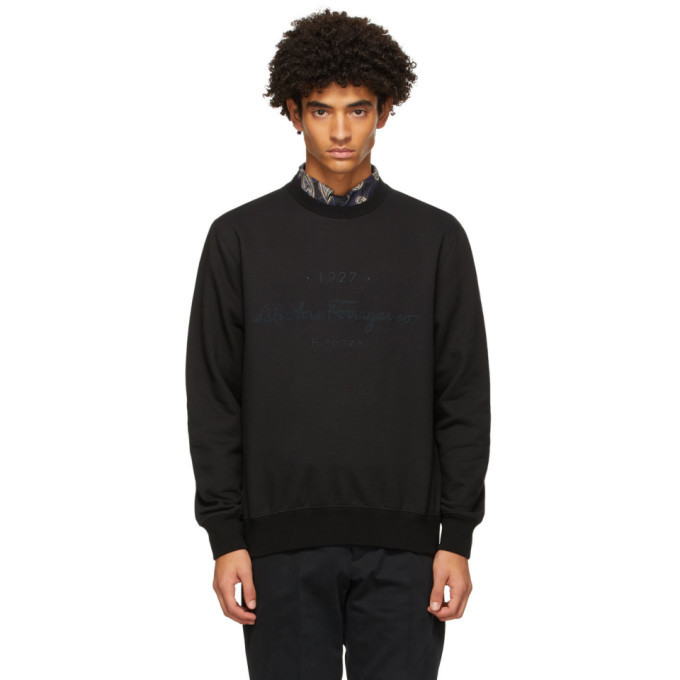 Salvatore Ferragamo Black Logo Sweatshirt Salvatore Ferragamo