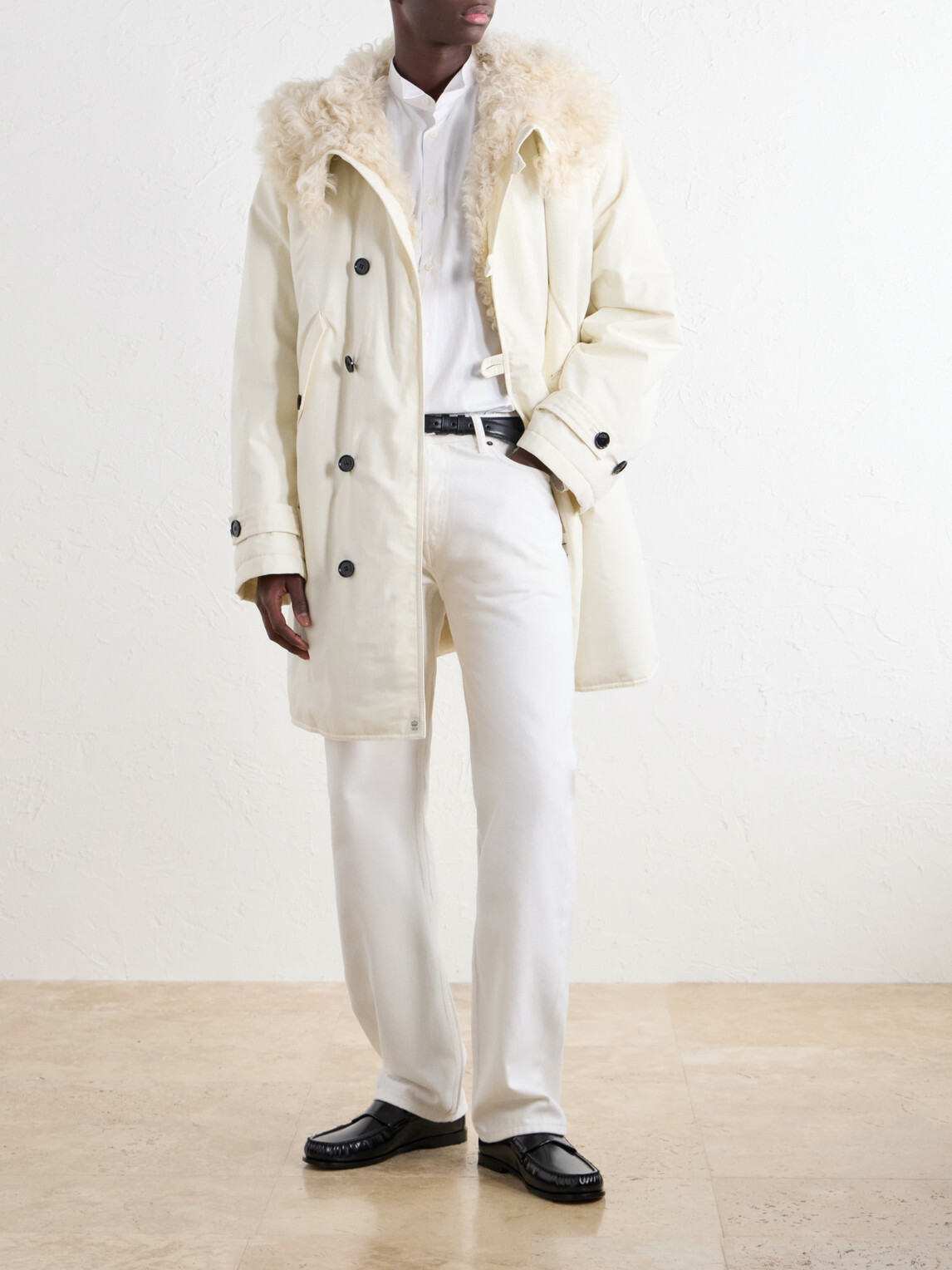TOTEME - Hooded Shearling-Lined Cotton-Ripstop Parka - Neutrals