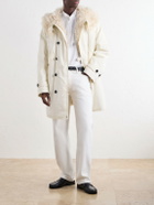 TOTEME - Hooded Shearling-Lined Cotton-Ripstop Parka - Neutrals