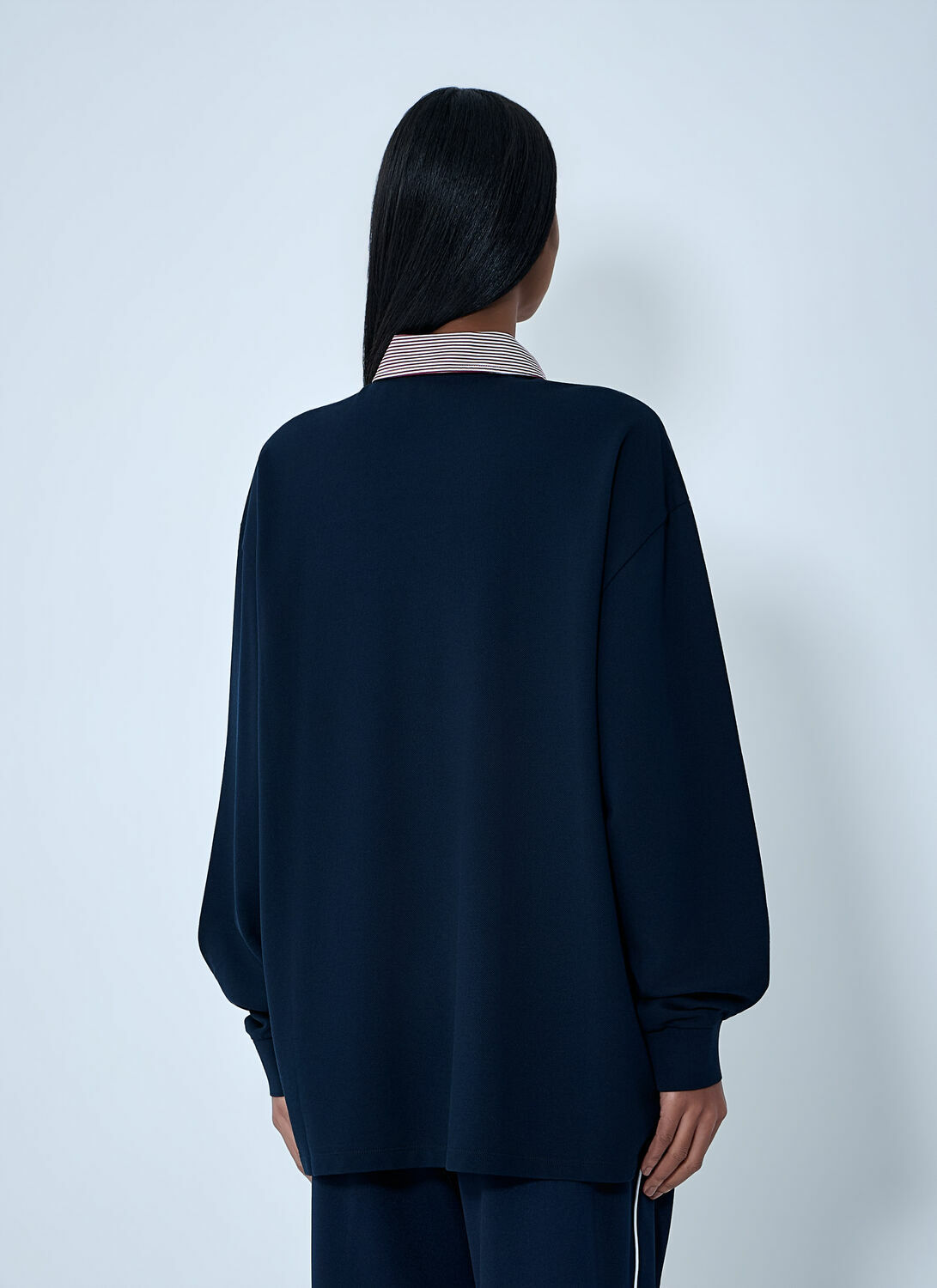 Miu Miu Collared Long Sleeve Polo Shirt