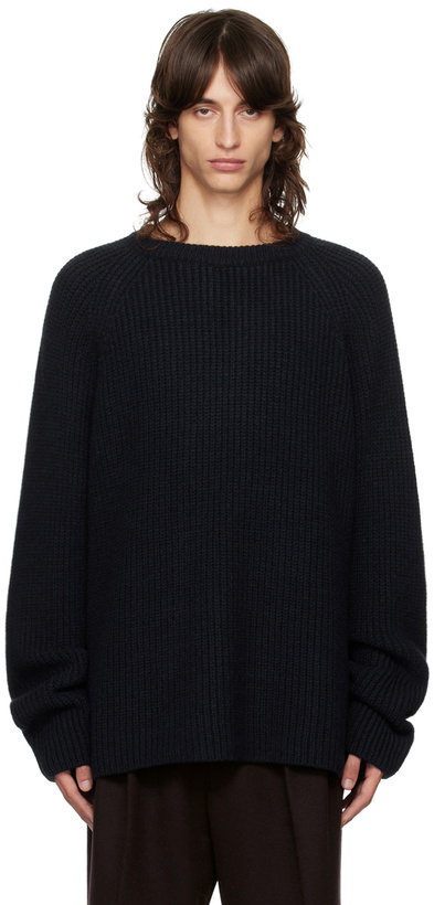 Photo: The Frankie Shop Navy Carter Crewneck Sweater