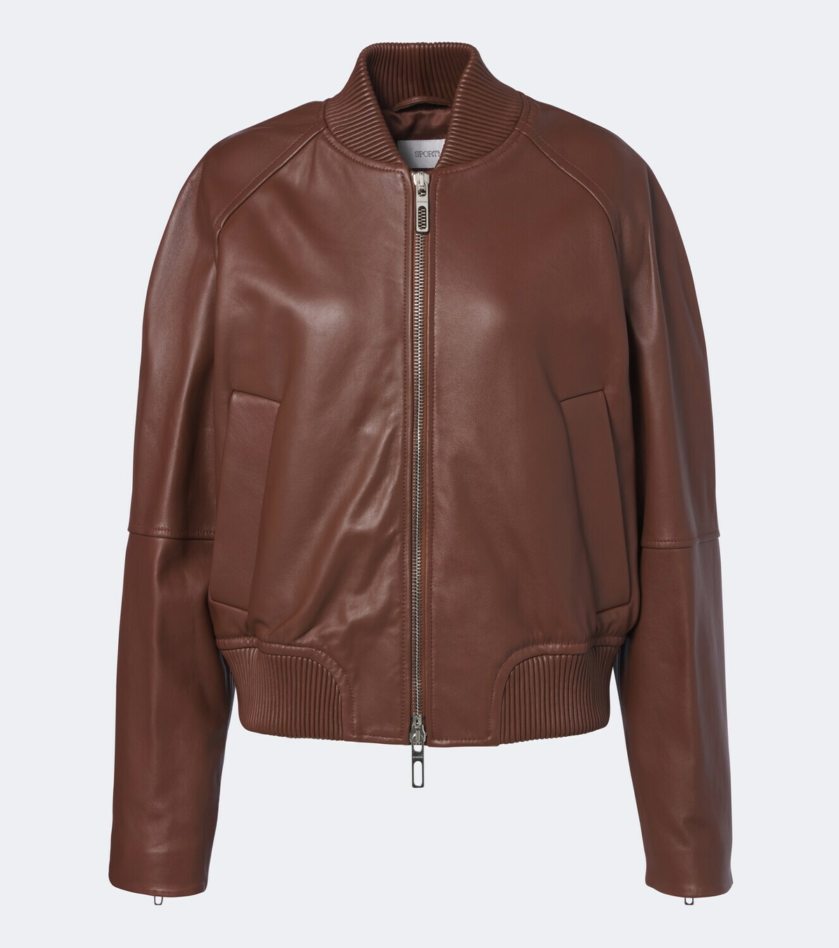 Sportmax Leather bomber jacket