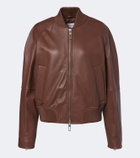 Sportmax Leather bomber jacket