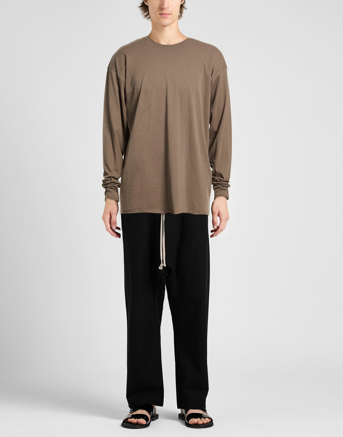 Isabel Benenato Mens T-shirt Taupe