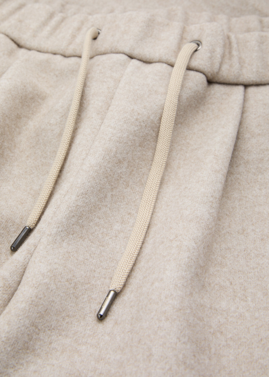 Herno Brushed Felt Sweatpants Cream
