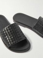 Bottega Veneta - Intrecciato Leather Sandals - Black