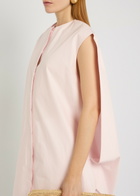 Jacquemus La Robe Berlingot Cotton-poplin Mini Shirt Dress Light Pink