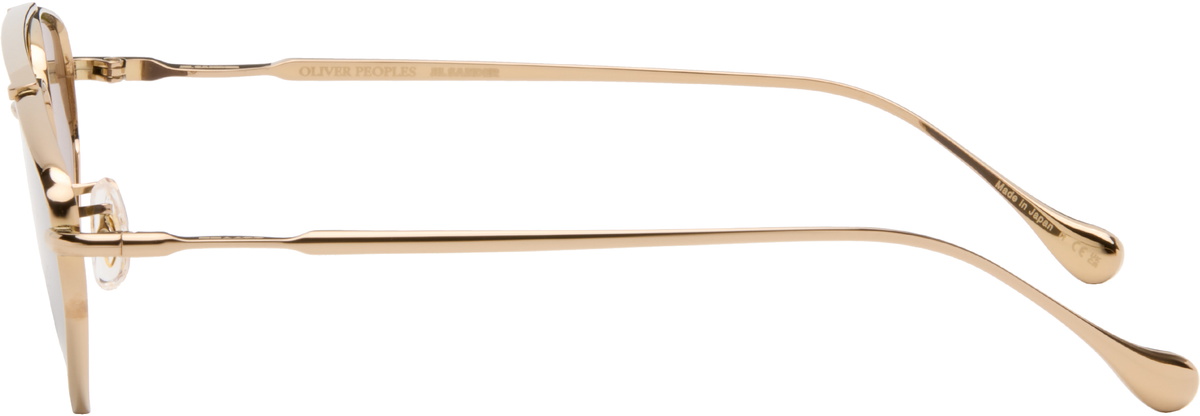 Jil Sander Gold Oliver Peoples 'Edition 5' Aviator Sunglasses
