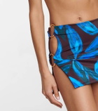 Louisa Ballou Double Ring printed miniskirt
