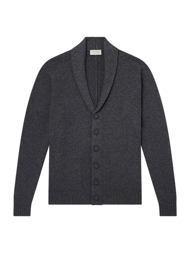 Photo: John Smedley - Rockford Shawl-Collar Recycled-Cashmere and Merino Wool-Blend Cardigan - Gray