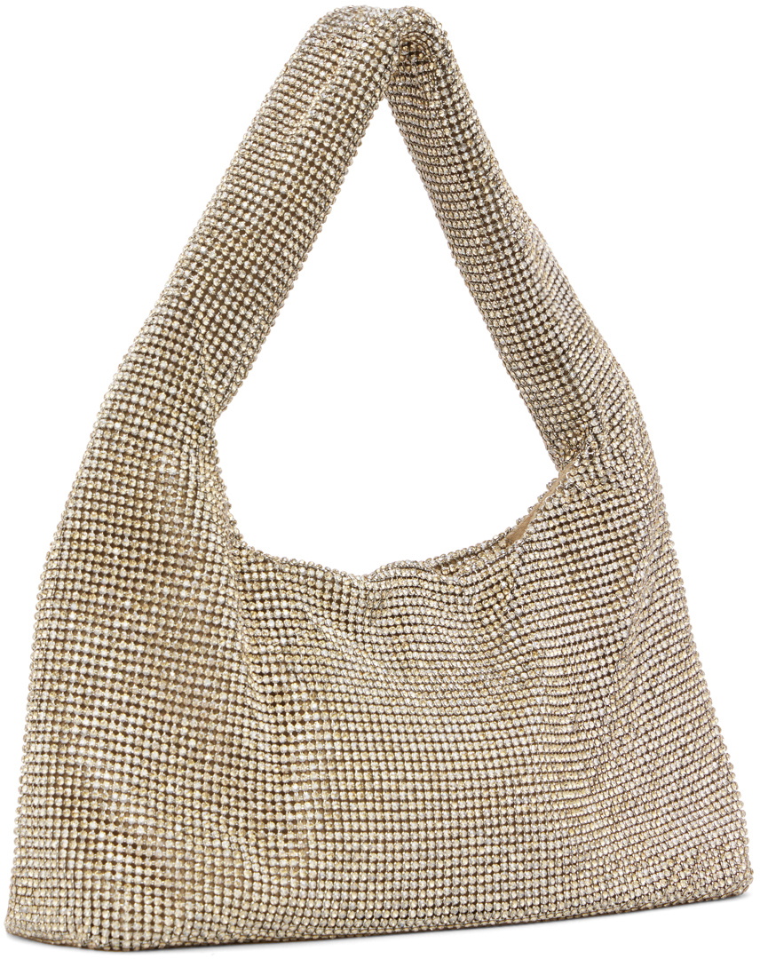 KARA Bronze Mini Crystal Mesh Shoulder Bag