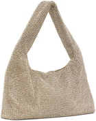 KARA Bronze Mini Crystal Mesh Shoulder Bag