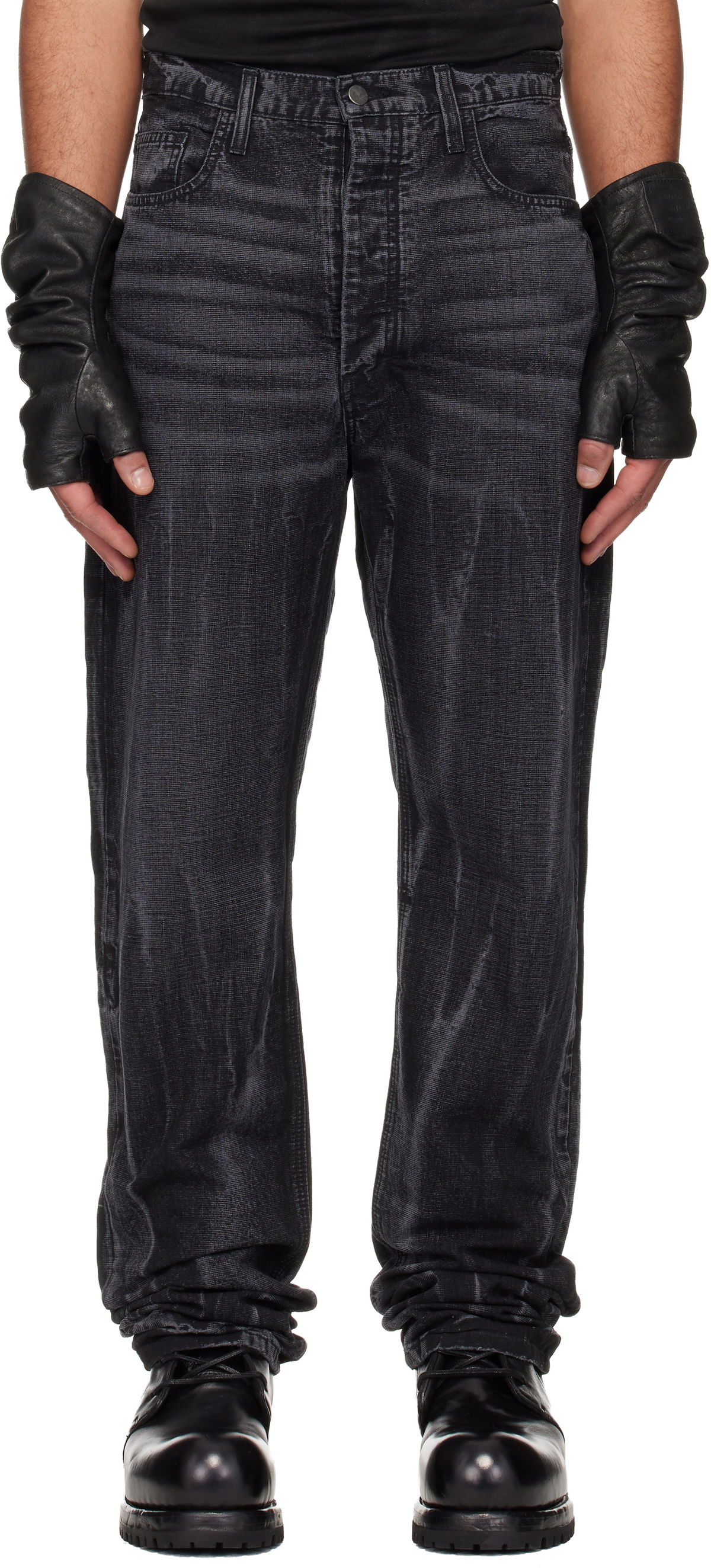 ALEXANDER DIGENOVA Black Classic Straight Leg Jeans
