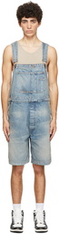 AMIRI Indigo Denim Bermuda Overalls