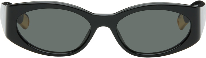 Photo: JACQUEMUS Black 'The Ovalo' Sunglasses