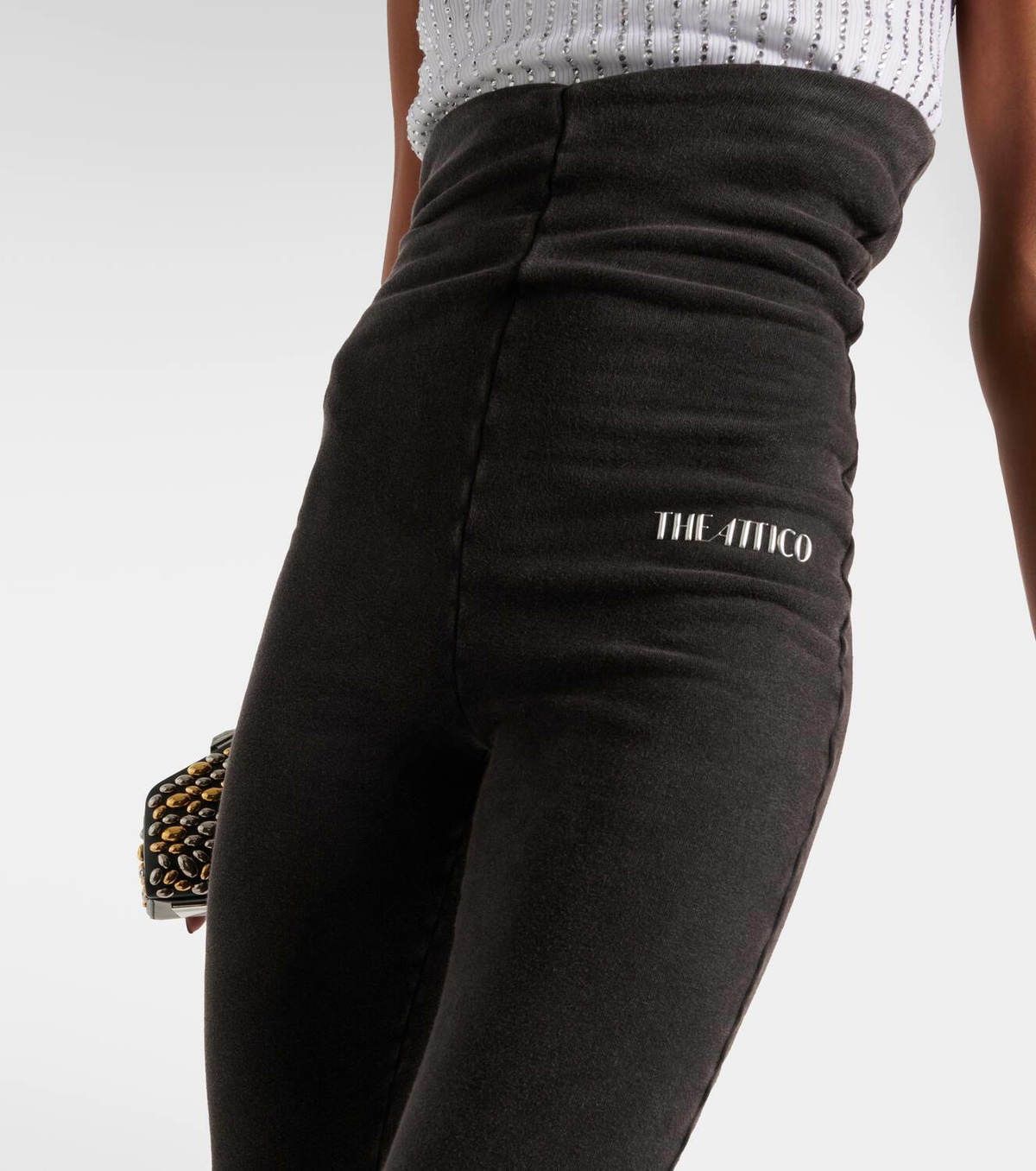 The Attico High-rise cotton jersey leggings