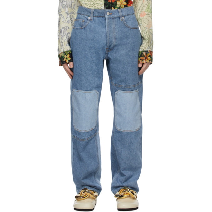 Photo: JW Anderson Blue Patchwork Workwear Jeans