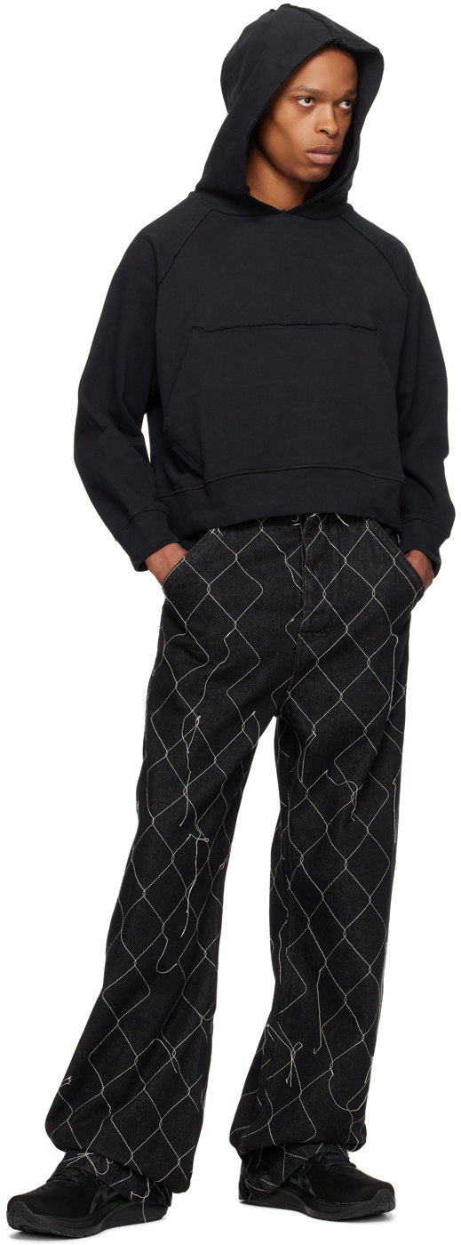 AIREI Black Fitted Hoodie