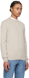BOSS Beige Embroidered Sweater