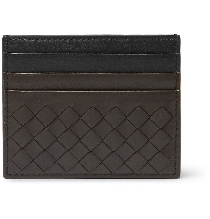 Photo: Bottega Veneta - Two-Tone Intrecciato Leather Cardholder - Men - Black