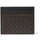 Bottega Veneta - Two-Tone Intrecciato Leather Cardholder - Men - Black