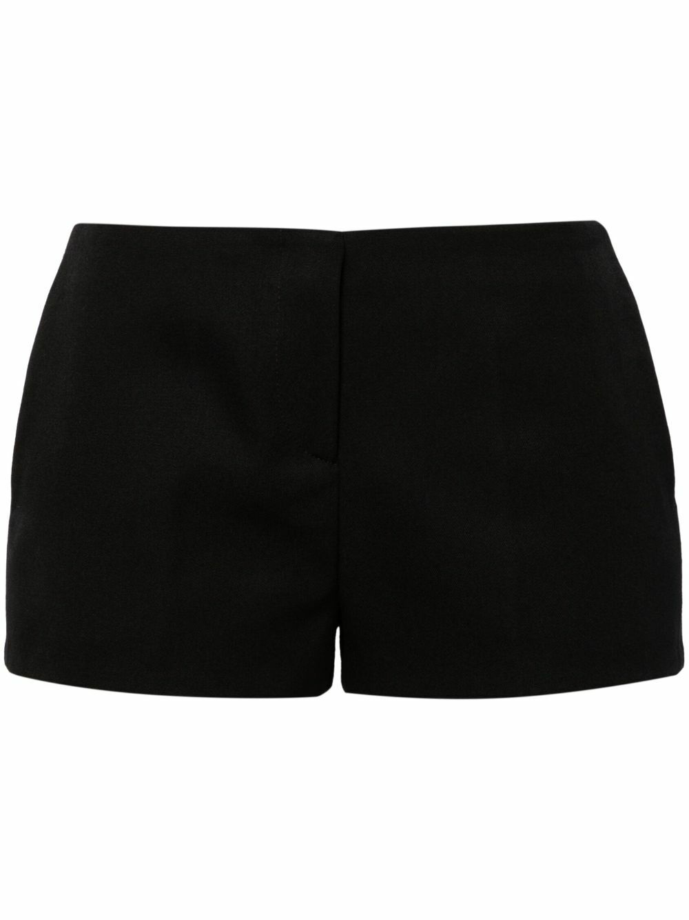 The Attico Black Tailored Wool Mini Shorts The Attico