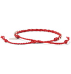 Paul Smith - Friendship Waxed Cotton and Silver-Tone Bracelet - Red