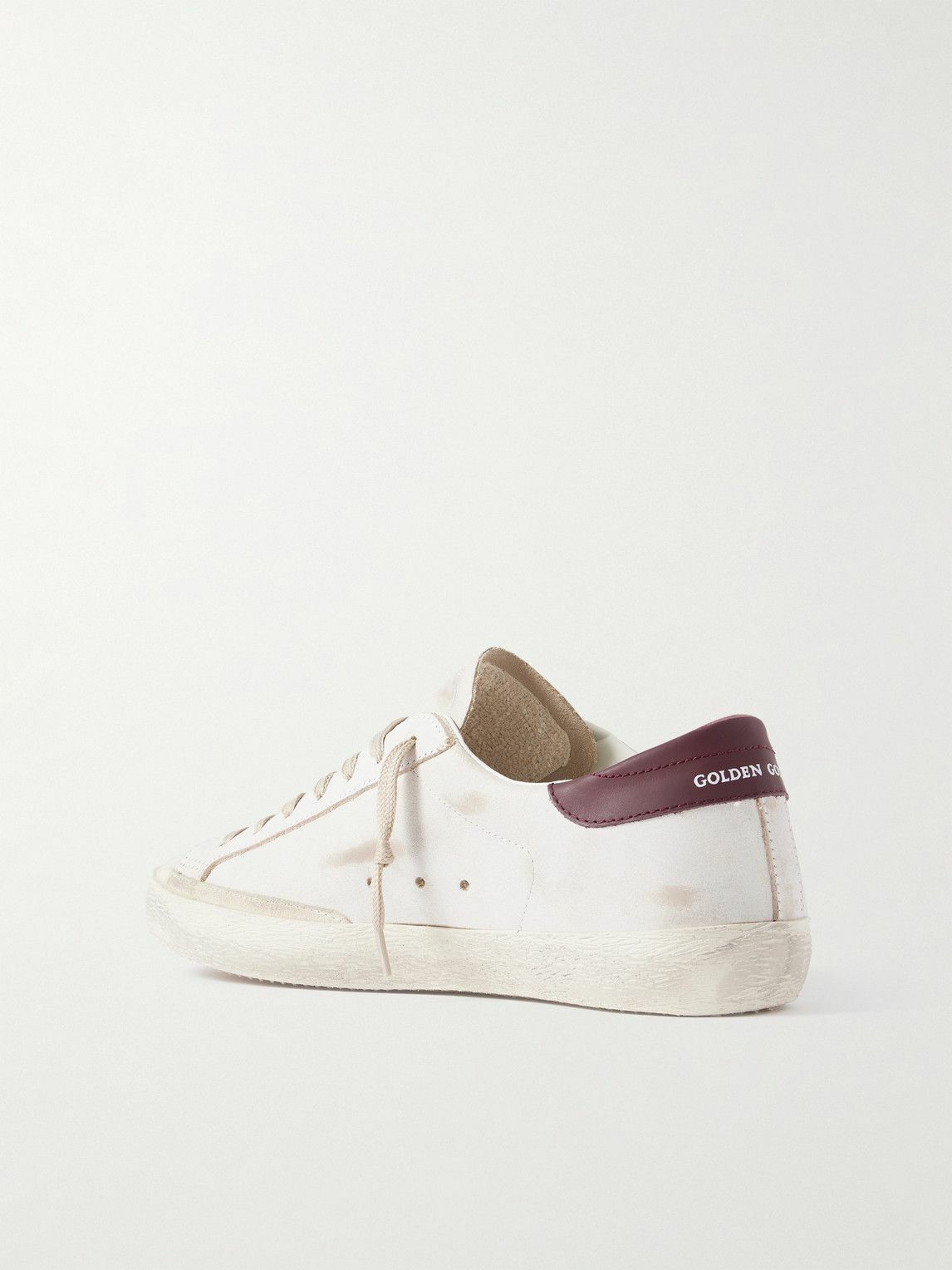 Golden Goose - Super-Star Distressed Leather Sneakers - White