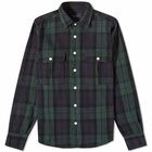 Drake's Men's Work Shirt in Black Watch Check