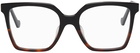 LOEWE Black & Tortoiseshell Square Glasses