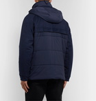 Loro Piana - Storm System Quilted Baby Cashmere and Shell Hooded Jacket - Blue