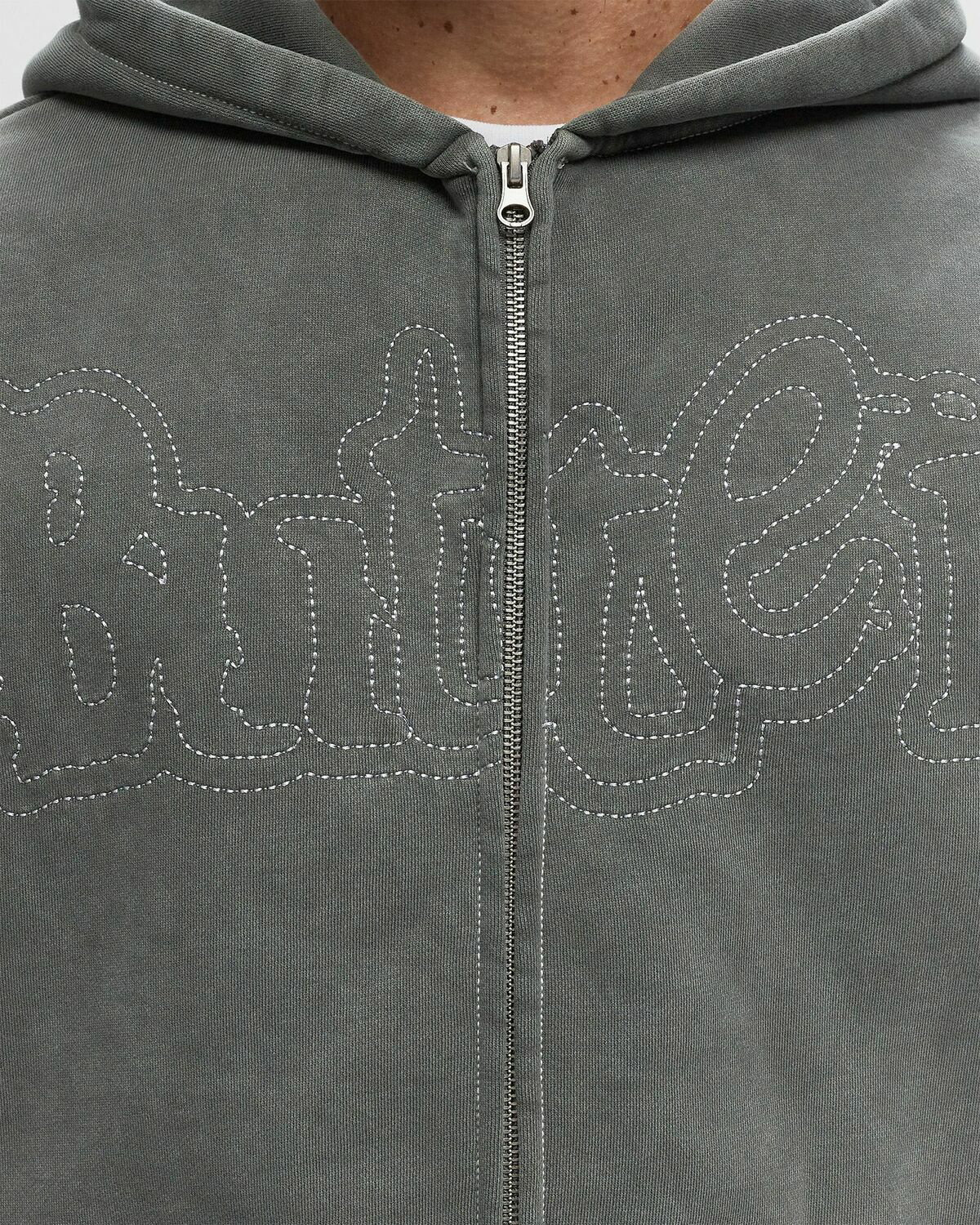 【BUTTER GOODS】Breakdown Zip-Thru Hood - Washed Black Butter Goods Mineral Wash Zip-Thru Hoodie - Charcoal | Flatspot
