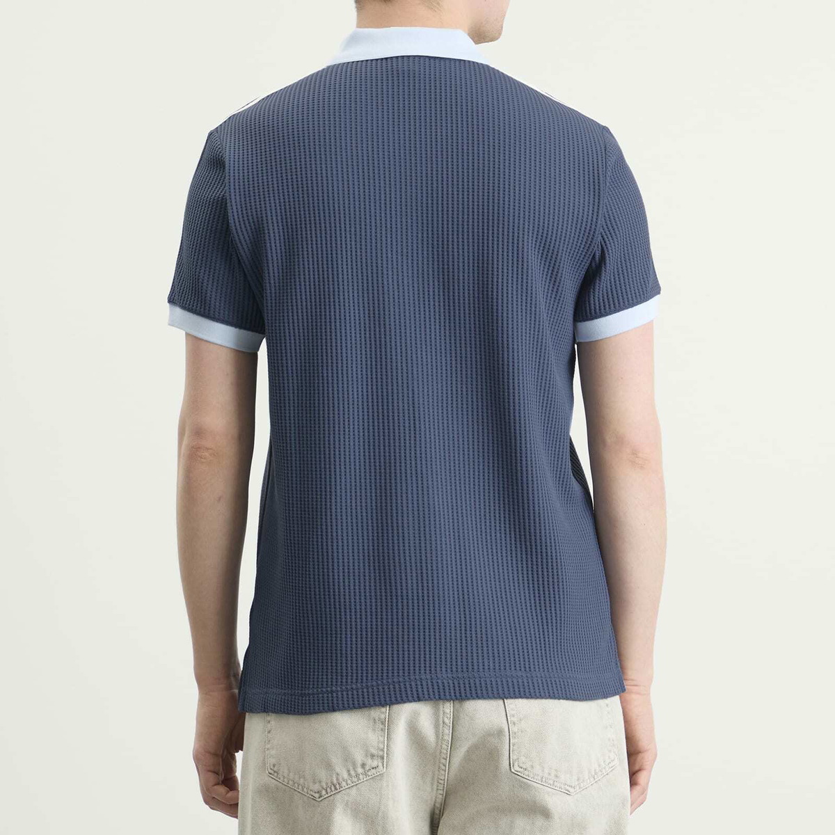 Adidas Men's Waffle Knit Polo in Preloved Ink