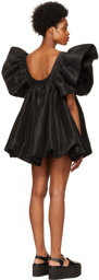 Kika Vargas Black Adri Taffeta Minidress