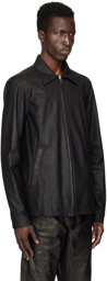 Rick Owens Black Porterville Brad Leather Jacket